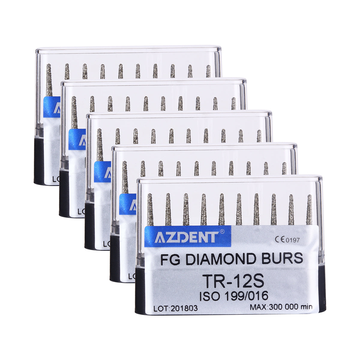 AZDENT FG Diamond Burs TR-12S 10pcs/Box-azdentall.com