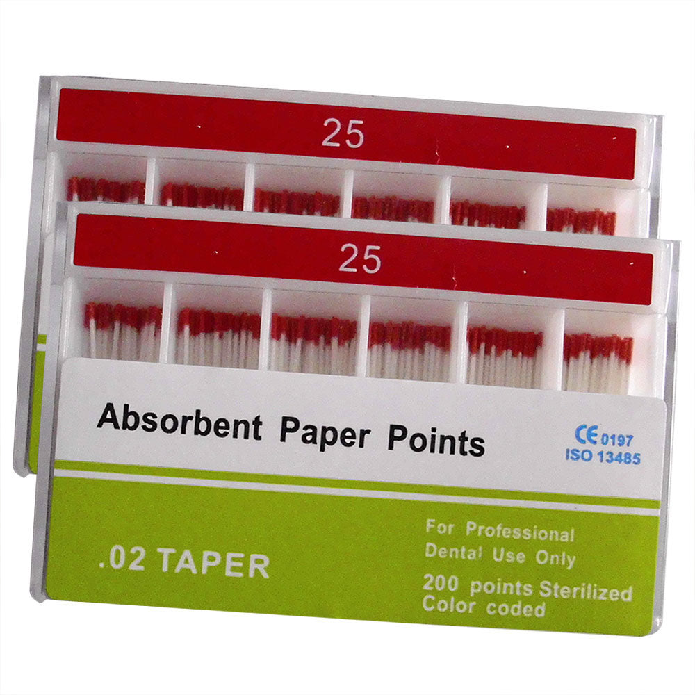 Absorbent Paper Points #15-80 Taper Size 0.02 Color Coded 8 Models 200/Box-azdentall.com