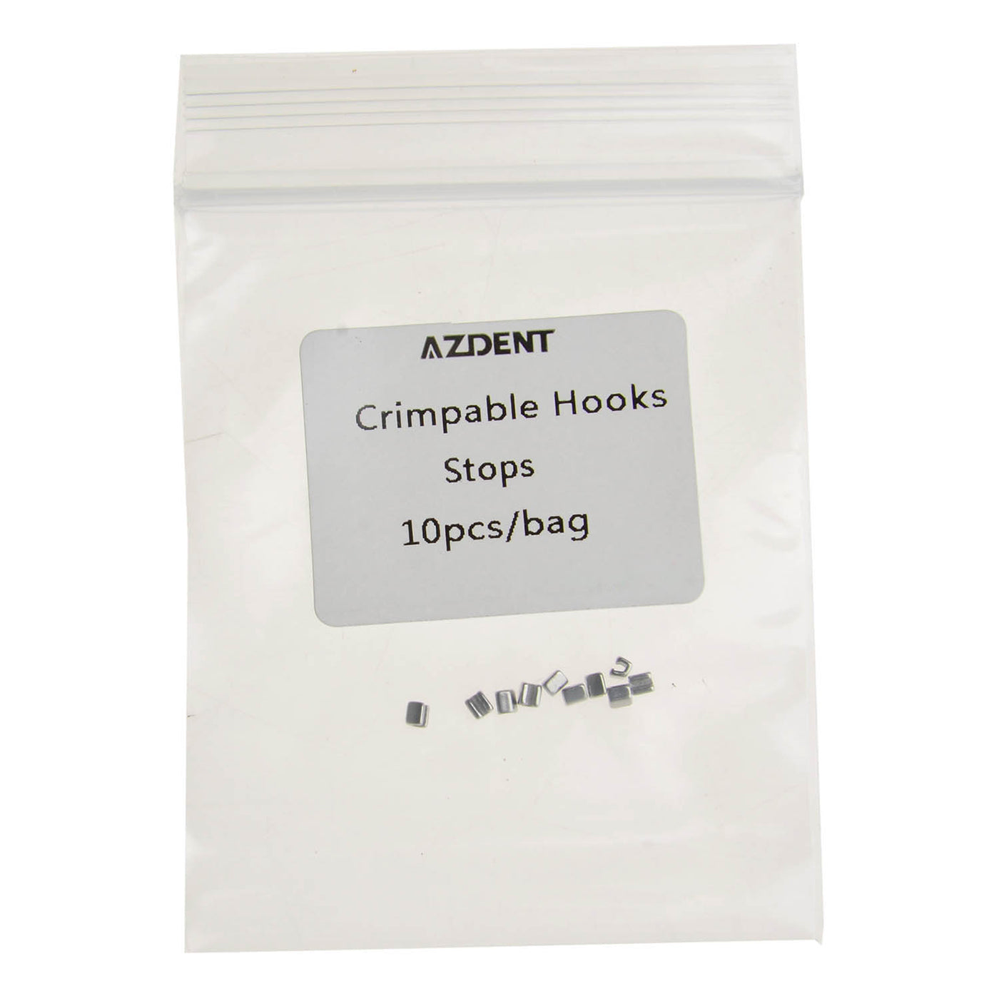 AZDENT Crimpable Hooks Stainless Steel Stops Type 10pcs/Bag - azdentall.com