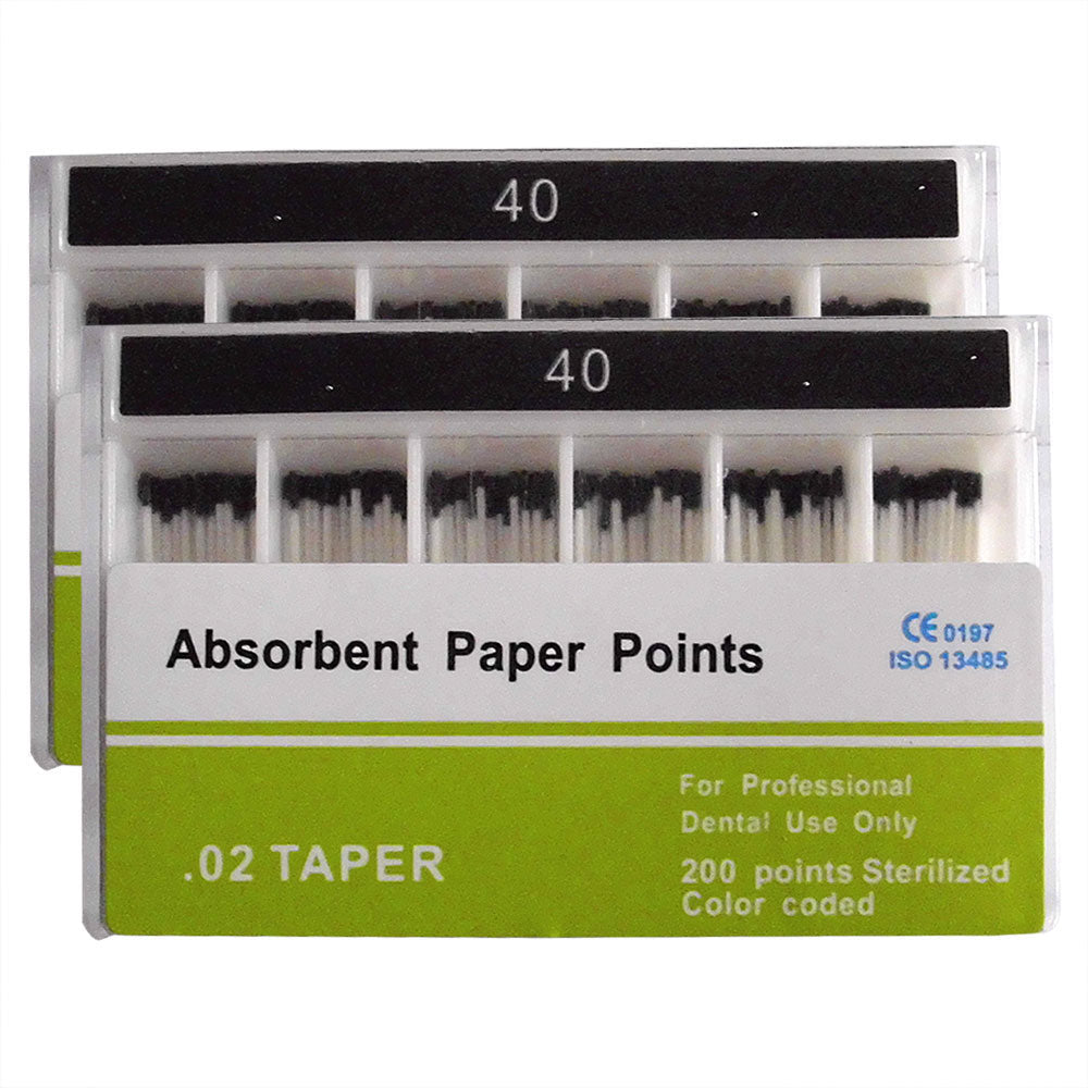 Absorbent Paper Points #15-80 Taper Size 0.02 Color Coded 8 Models 200/Box-azdentall.com