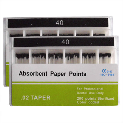 Absorbent Paper Points #15-80 Taper Size 0.02 Color Coded 8 Models 200/Box-azdentall.com