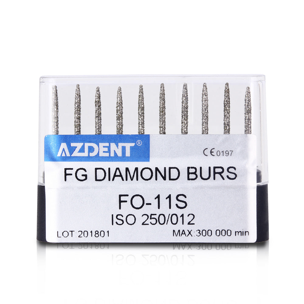 AZDENT FG Diamond Burs FO-11S 10pcs/Box-azdentall.com