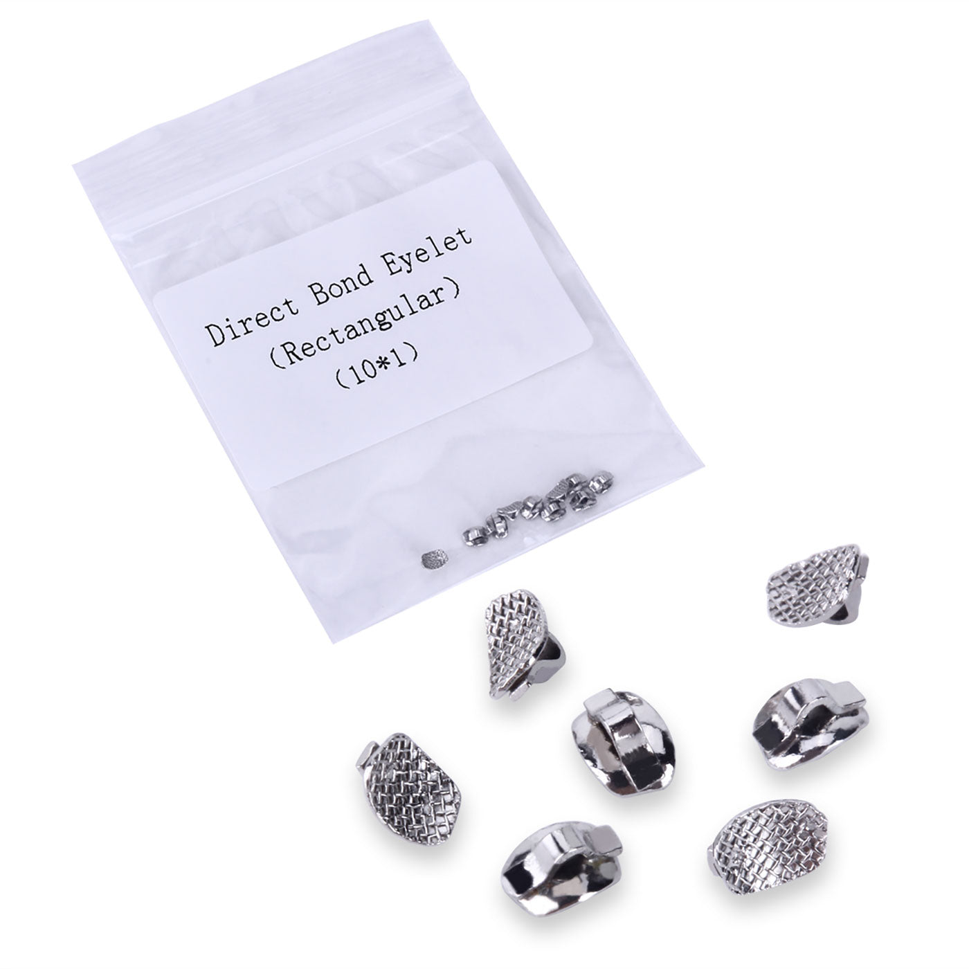 AZDENT Dental Lingual Buttons Direct Bond Eyelet Round/Rectangular Base 10pcs/Bag - azdentall.com