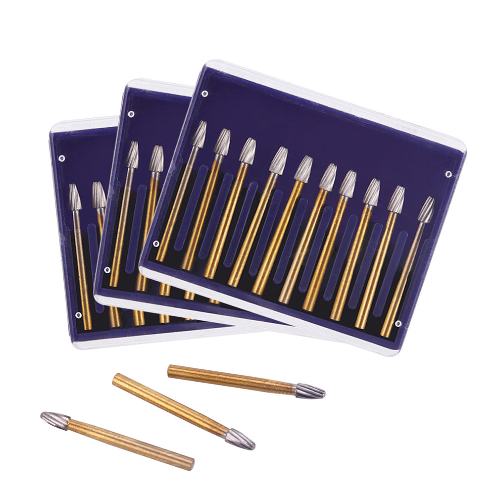 3 Boxes Dental Carbide Burs FG 7406 Egg Shaped Trimming & Finishing 10pcs/Box - azdentall.com