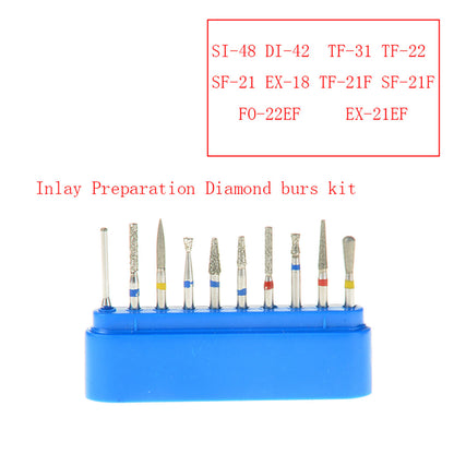 AZDENT Diamond Bur FG-104 Inlay Preparation Kit 10pcs/Kit-azdentall.com