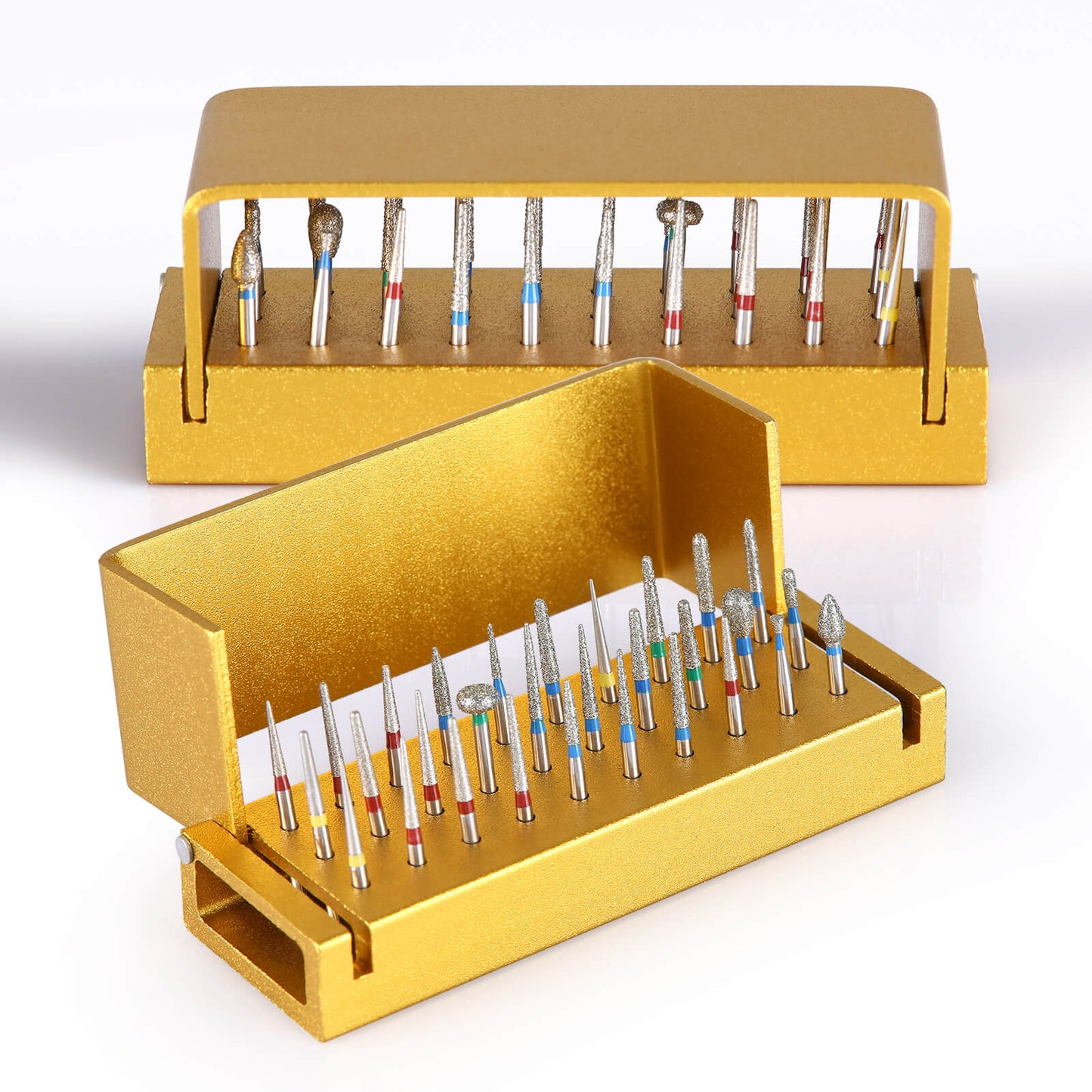 Dental Burs Drill Disinfection Block High Speed Handpiece Holder Golden 30 Holes-azdentall.com