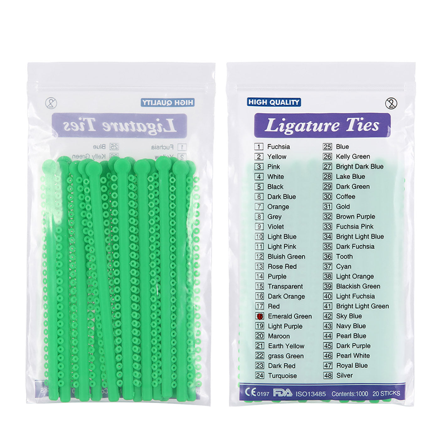 AZDENT Dental Orthodontic Elastic Ligature Ties Bands for Brackets 23 Colors - azdentall.com