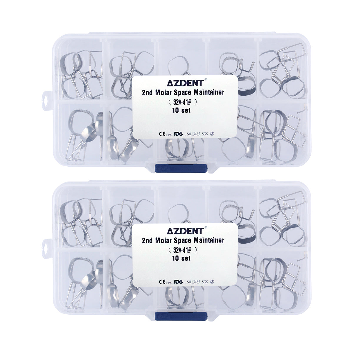 2 kits AZDENT Braces Preformed Space Maintainer Brackets Bands Kit & Loop 32#-41# - azdentall.com