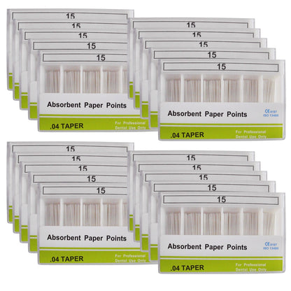 Absorbent Paper Points #15-40 Taper Size 0.04 Color Coded 7 Models 100/Box-azdentall.com