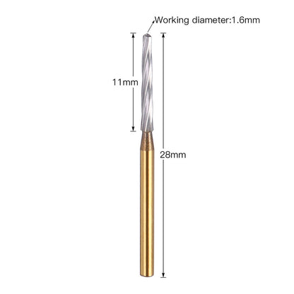 Dental FG Carbide Finishing Burs 28mm Gold 6pcs/Box - azdentall.com