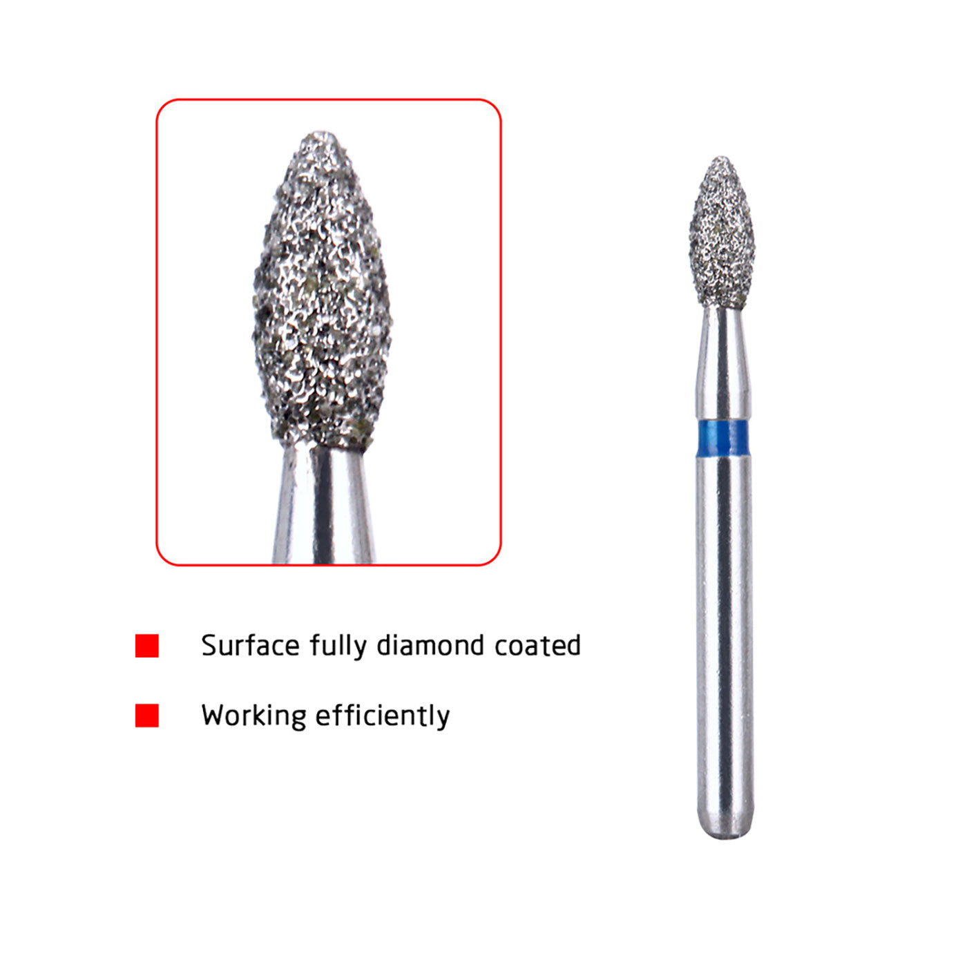 AZDENT Diamond Burs Two Layers 5pcs/Box