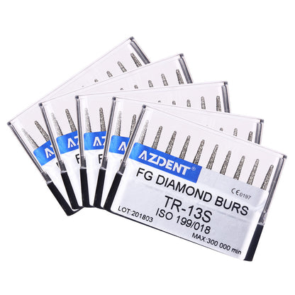 AZDENT FG Diamond Burs TR-13S 10pcs/Box-azdentall.com