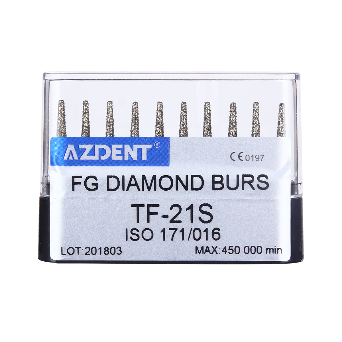 AZDENT FG Diamond Burs TF-21S 10pcs/Box-azdentall.com