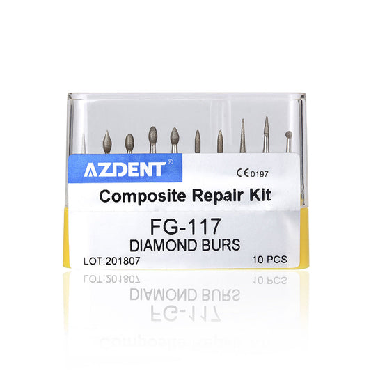 AZDENT Dental Diamond Bur FG-117 Composite Repair Kit 10pcs/Kit-azdentall.com