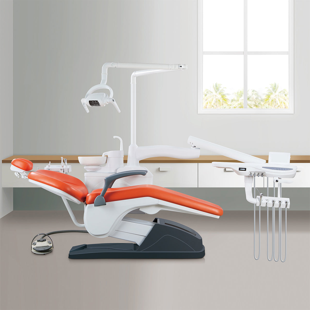 Dental Unit Chair Computer Controlled Hard Leather Doctor's Examination Chair