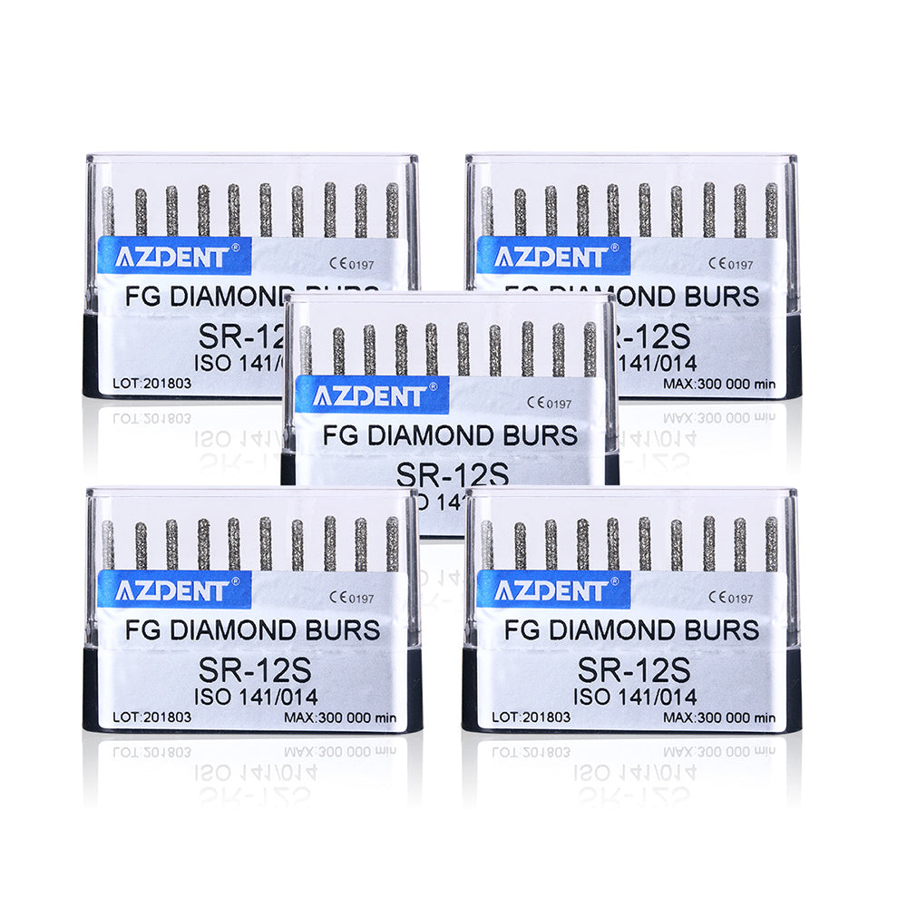 AZDENT FG Diamond Burs SR-12S 10pcs/Box-azdentall.com