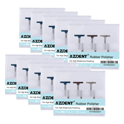 10Boxes AZDENT Dental Polishing Kit Composite Ceramic Zircon Rubber Wheel 6pcs/Kit-azdentall.com