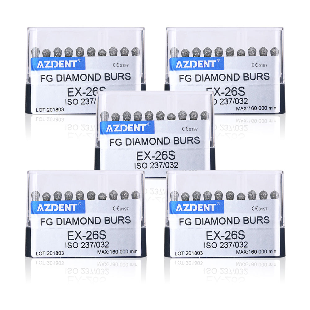 AZDENT FG Diamond Burs EX-26S 10pcs/Box-azdentall.com