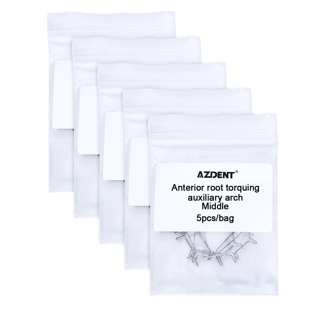 5bags AZDENT Anterior Root Torquing Auxiliary Arch Middle 5pcs/Bag - azdentall.com