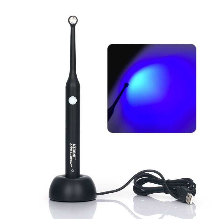 AZDENT LED Curing Light Wireless Wide Spectrum 385-515nm 2300mW/Cm² High Power Easy Operation - azdentall.com