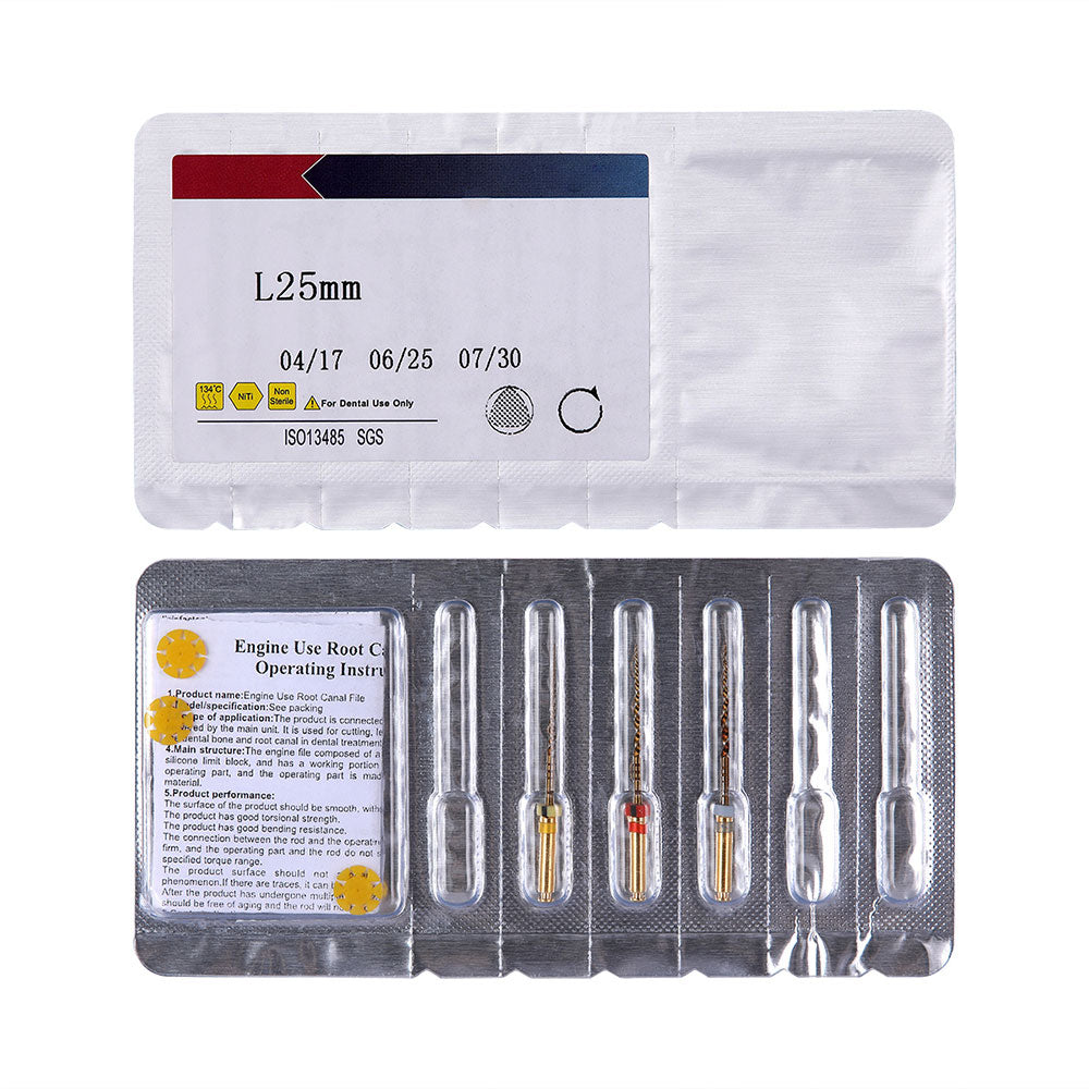 Dental NiTi Rotary Engine Files Assorted X1-X3 25mm 3pcs/Pack-azdentall.com