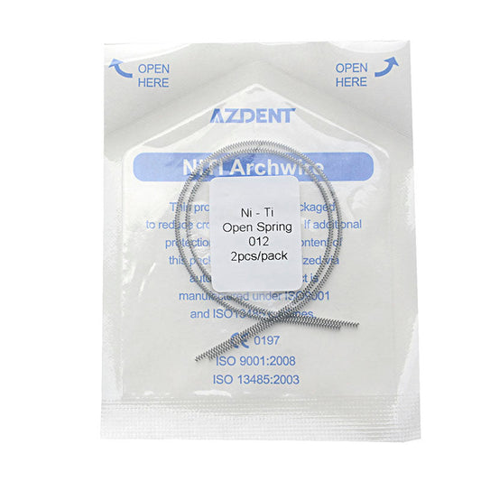 AZDENT Dental Open Coil Spring NITI Alloy 0.012*180mm 2pcs/Pk - azdentall.com