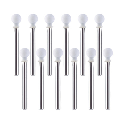 AZDENT Dental Polishing FG Burs Round Shape White Stone 12pcs/Kit-azdentall.com