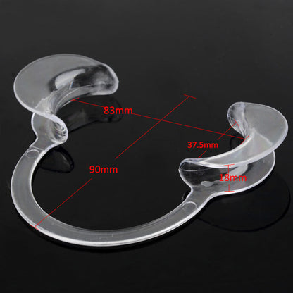 Dental C Type Cheek Retractors Mouth Opener Clear White Medium - azdentall.com